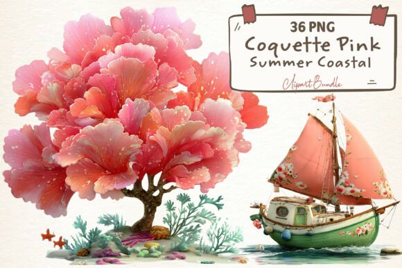 Download Coquette Pink Summer Coastal Whimsical - Summer Collection