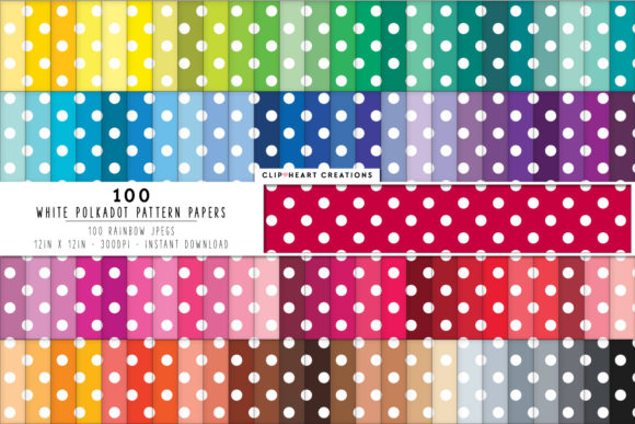 Download 100 Polka Dot Pattern Digital Paper Pack - Premium Resources