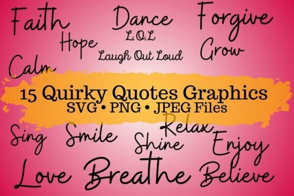 Download 15 Quirky Graphics - PNG SVG JPEG Files - Graphic Collection