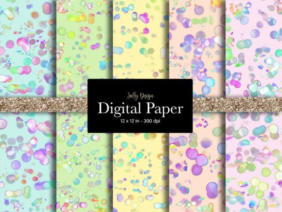 Download Holographic Confetti Backgrounds - Graphic Collection