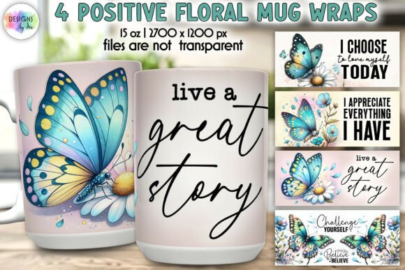 Download Inspirational Butterfly Mug Wrap Designs - Wrap Collection