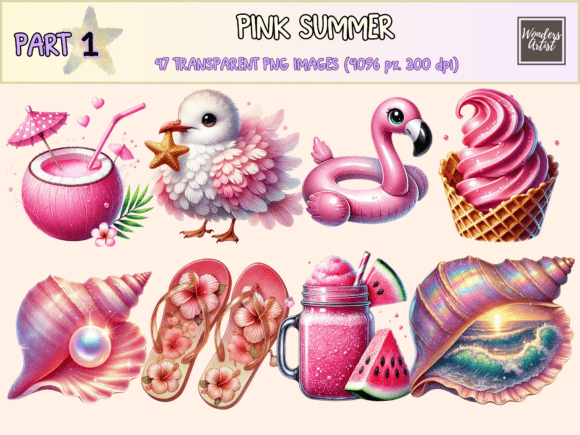 Download Pink Summer P1 Clipart - Summer Collection