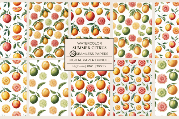 Download Summer Citrus Seamless Papers - Summer Collection