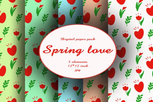 Download About Spring Love Digital Paper Graphic - Graphic Collection