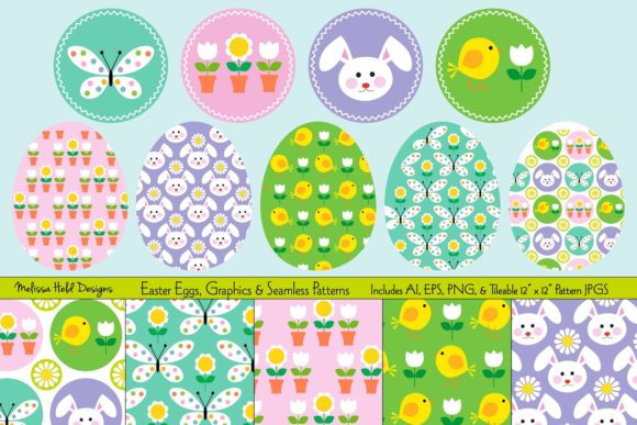 Download Easter Eggs, Graphics, &amp; Seamless Patter - Graphic Collection